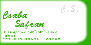 csaba safran business card